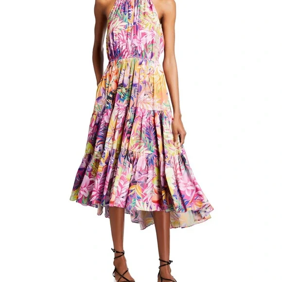 KOBI HALPERIN Hope Floral-Print Tiered
Halter Dress - Picture 2 of 7